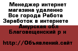 Менеджер интернет-магазина удаленно - Все города Работа » Заработок в интернете   . Амурская обл.,Благовещенский р-н